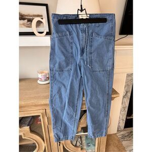 C61 Madewell Denim Style Casual Wear Pull On Pants Tie Waist Size 25